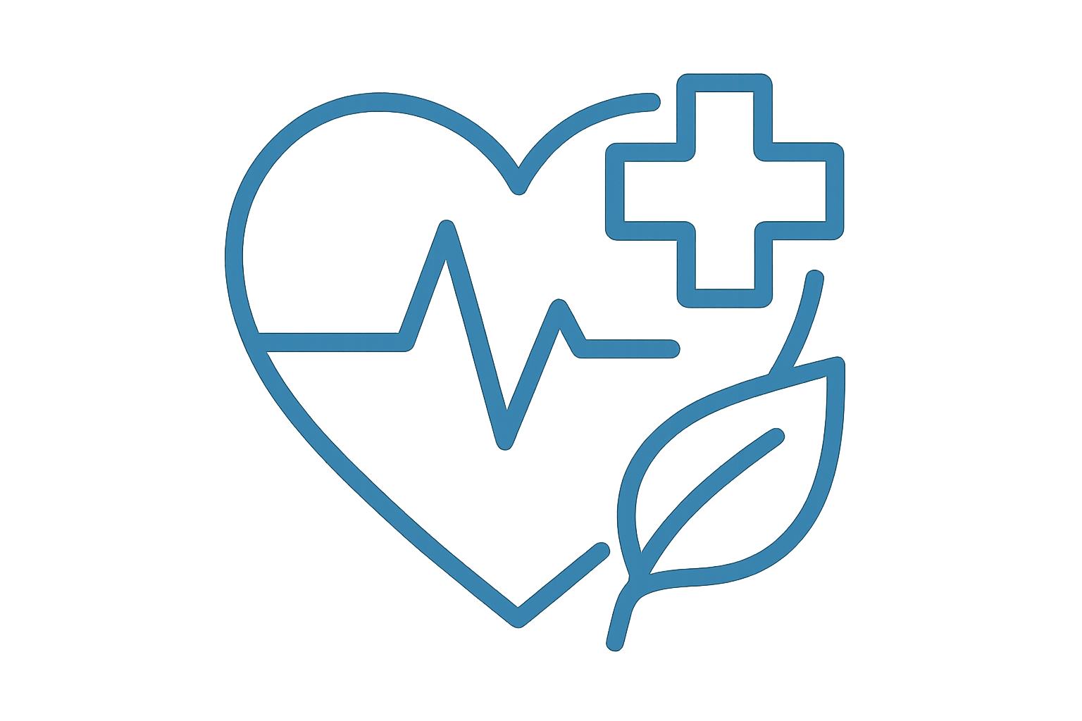 un custom icon qui représente la santé, il doit être gros, #4F7FA8, uniquement les contours